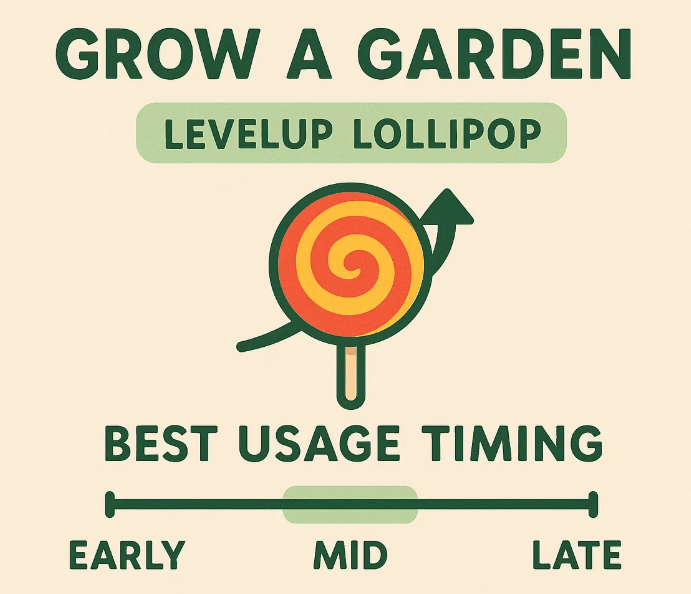 Grow A Garden Levelup Lollipop Best Usage Timing